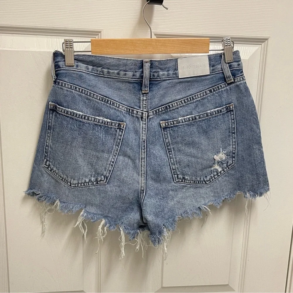 Pistola Distressed Denim Shorts. Sz 28 - Picture 8 of 10